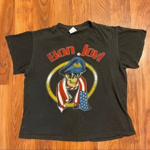 Vintage Bon Jovi Tour t-shirt (crop)
